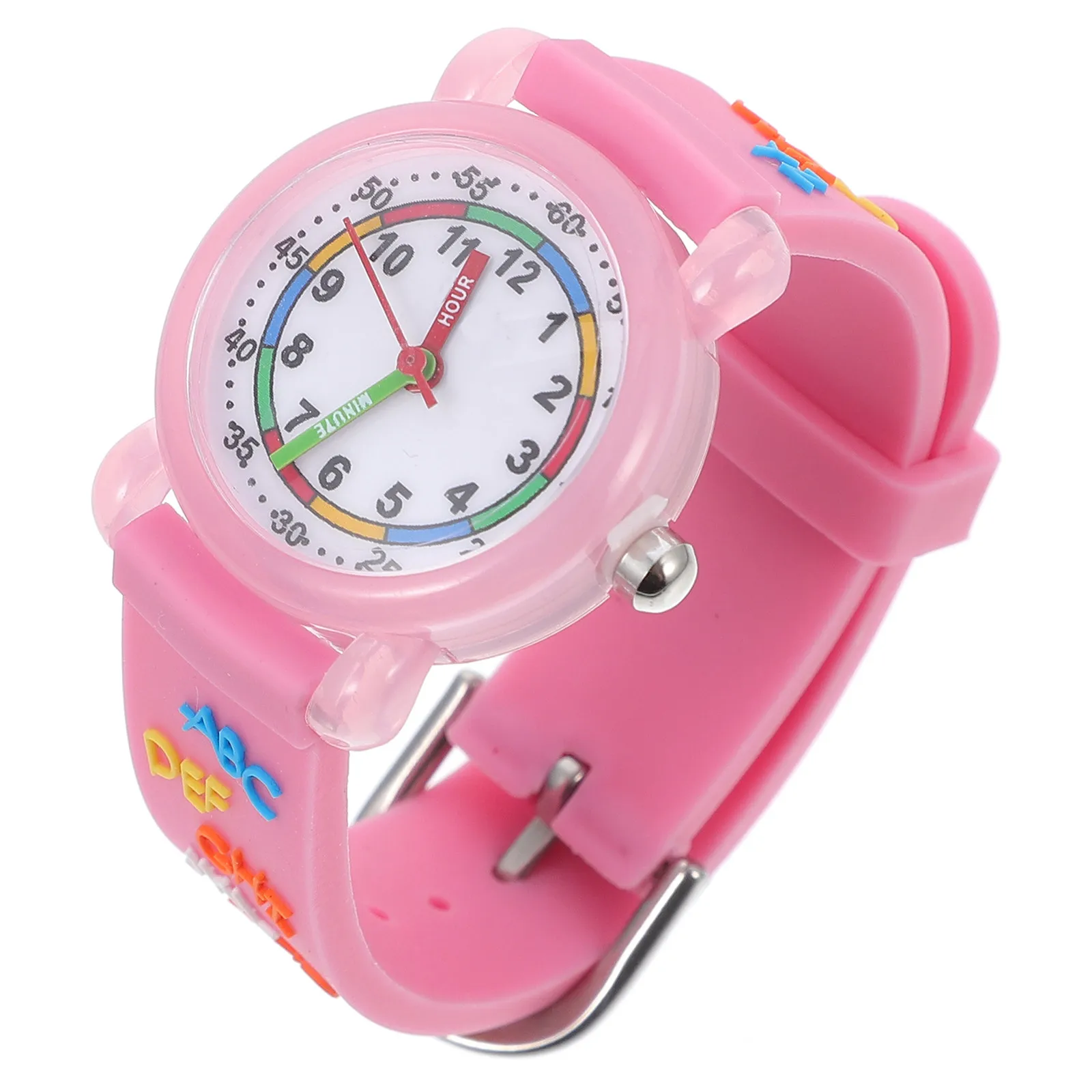 1Pcs Watch Lovely 3D Design Waterproof Wristwatch Colorful Number Recognition Learning Time Teaching Gift