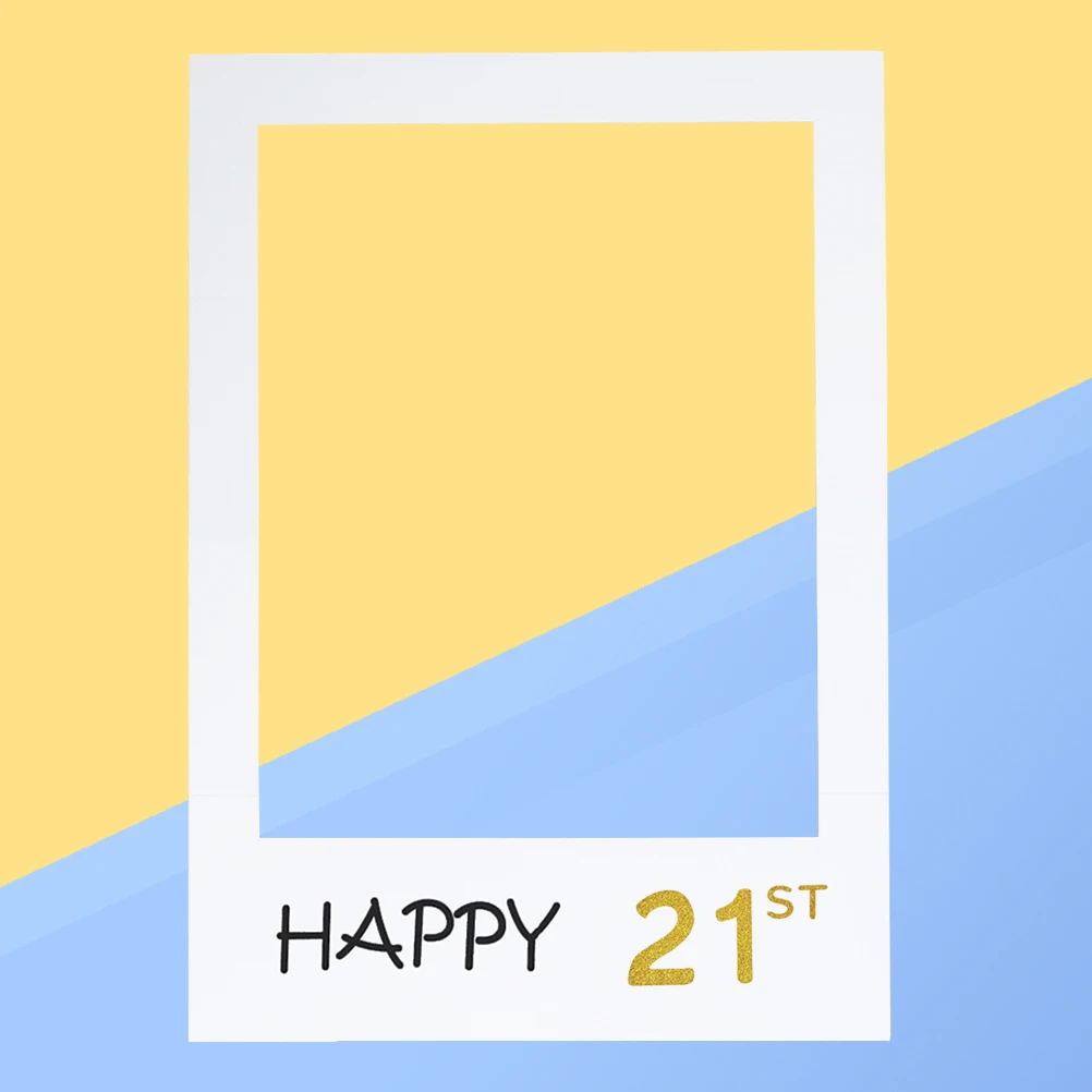 

New Year's Eve Birthday Paper Photo Frame Picture Party Props for Adults Cutout