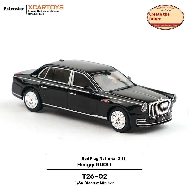 2025 Xcartoys 1/64 Hongqi Guoll سيارة ألعاب مصنوعة من خليط معدني سيارة دييكاست نموذج معدني للأطفال هدايا عيد الميلاد لعب للأولاد