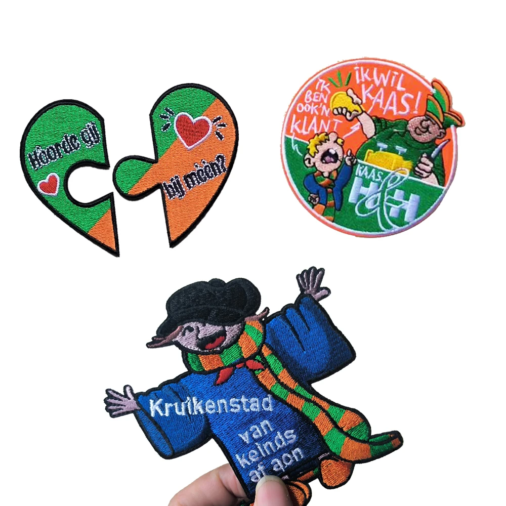 Carnival Kruikenstad emblemem toppe verdi e arancioni per abbigliamento ferro su toppa Applique ricamata da cucire 013 Badge