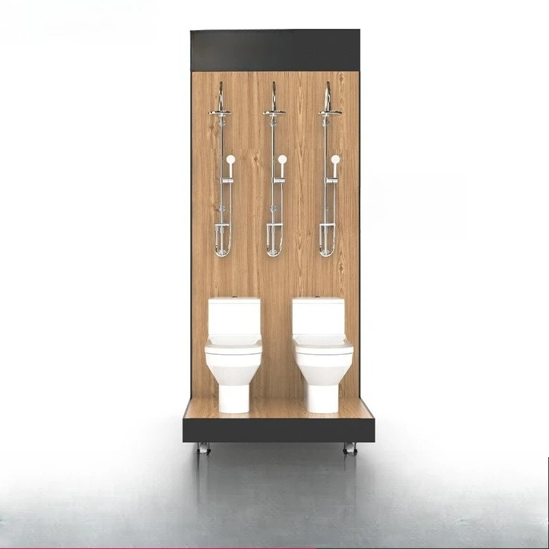 Floor-to-ceiling mobile pulley floor tile shelf multi-function, bathroom display stand, tile display stand