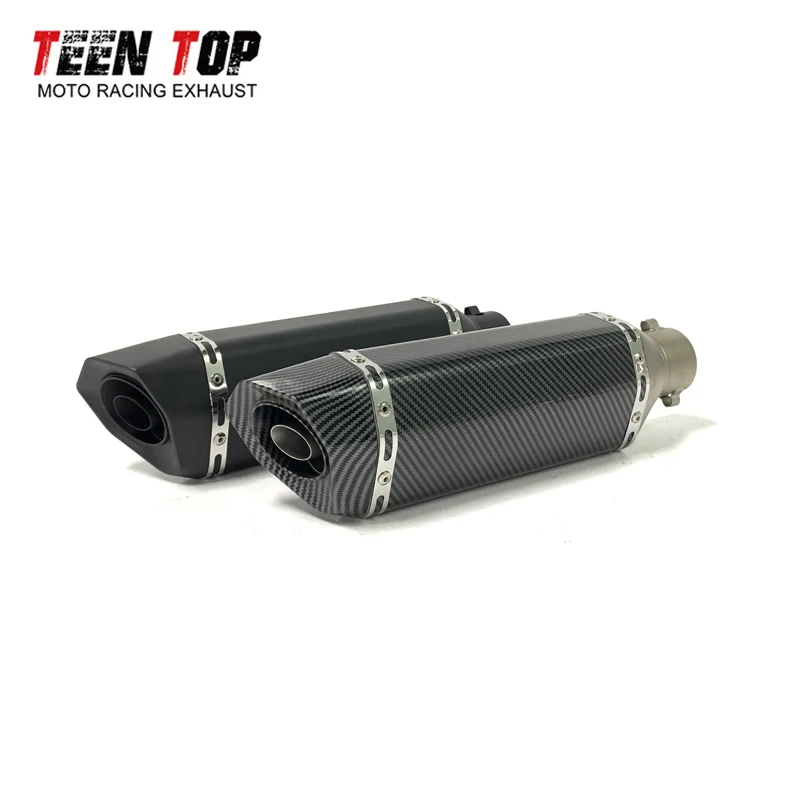 

Universal Motorcycle Exhaust Muffler 370mm Racing Motorbike Exhaust Muffler Elbow GW250 R15 Nmax155 Xmx300 R3 MT03 Silencieux