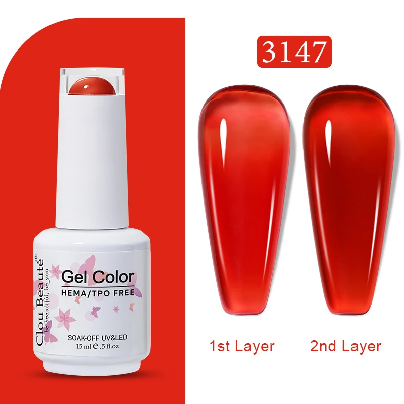 Clou Beaute Jelly Kleur UV Gel Manicure Zomer Roze Naakt Gel Nagel Regenboog Nagelbenodigdheden Voor Professionals Semi-permanente Vernis