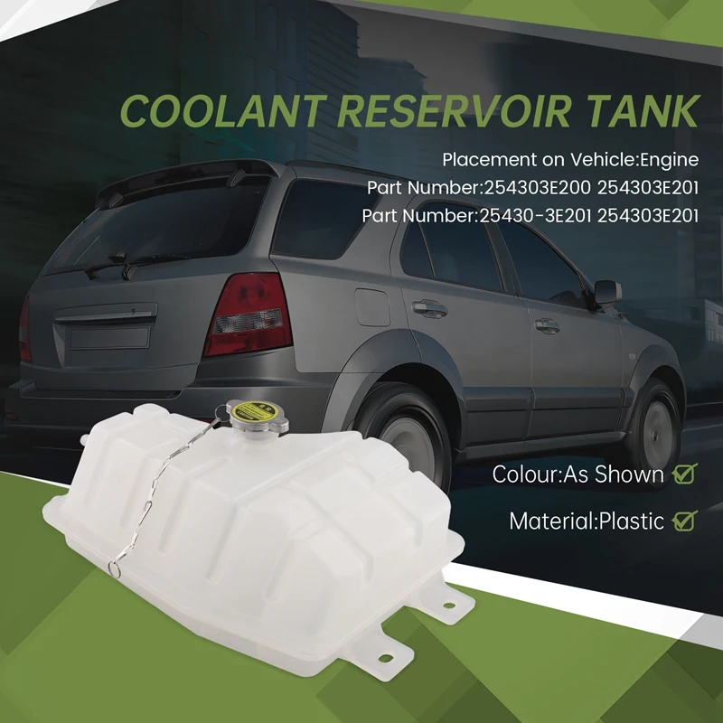 254303E201 Expansion Tank Coolant For KIA Sorentoi D4CB 2.5L G4JS 2002-2009 2.4L 4Cyl SORENTO I 3.5L V6 4WD 2002-2011