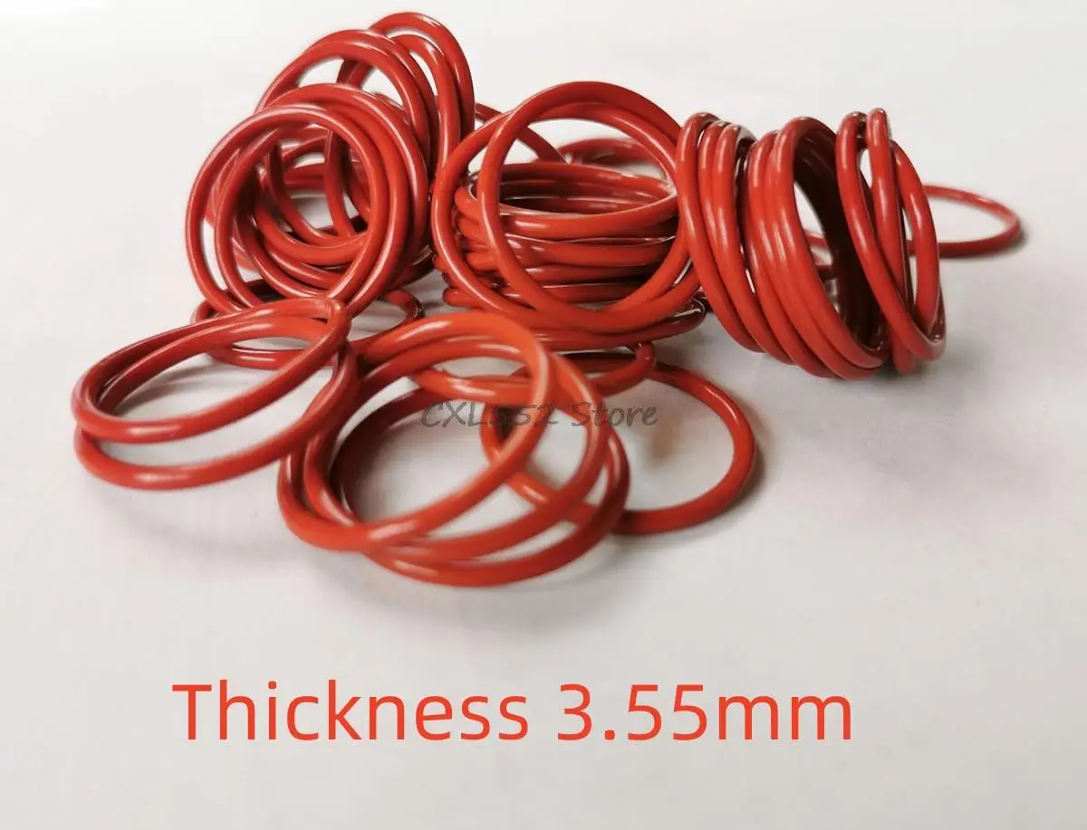 

5/10/20Pcs ID 17/18/19/20/21.2/22.4/23.6~82.5/83.5/85/87.5x3.55mm Red VMQ Silicone O-Ring Sealing Ring Washer Gaskets