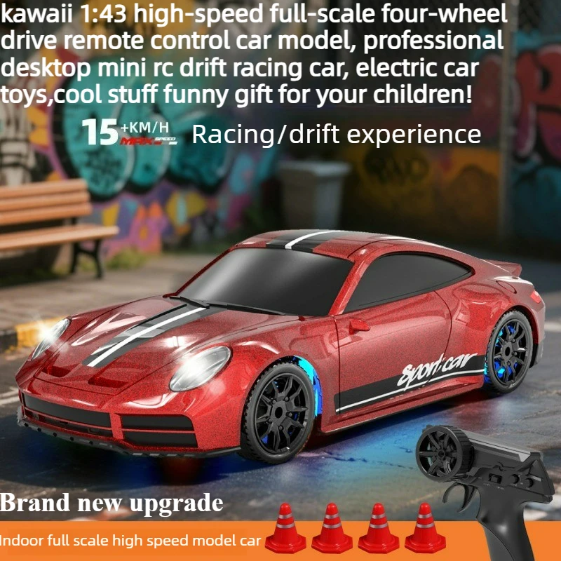 Cool Stuff Toy Car Funny Gift-1:43 Full-scale High-speed 4WD Rc Drift Car,Kawaii APP Control Desktop Mini Rc Cars,Toys for Kids