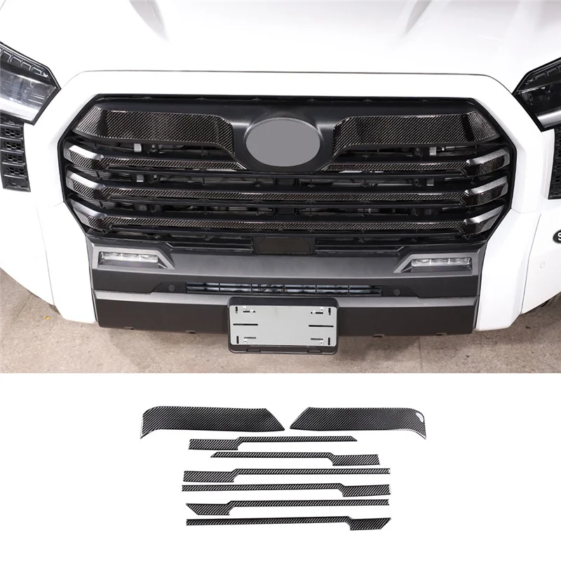 For2022-2023 Front Middle Net Decoration Sticker Real Carbon Soft