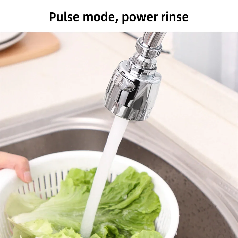 2 Modes Rotatable Water Saving Kitchen Faucet Extender High Pressure Splash-Proof Nozzle Tap Adapter Sink Filter Sprayer