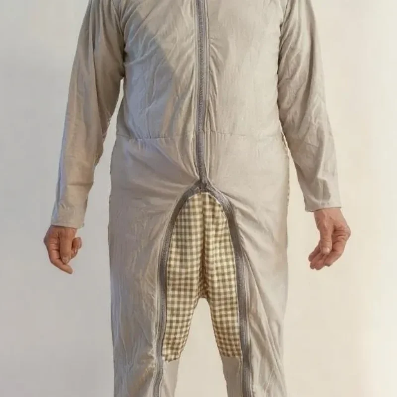 

Adult Pure Cotton Long Sleeve Training Pant ABDL With Zipper Couple Bodysuit Study Pants Comfortable Soft Material Daily Wear