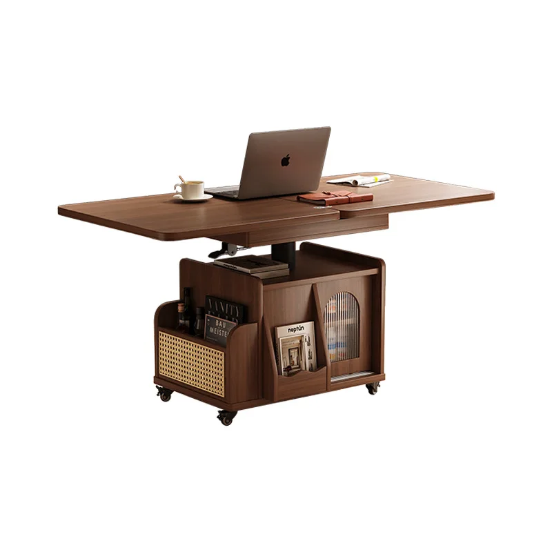 Jianghai removable folding coffee table living room home sofa side few small apartment side cabinet lifting tea table trolley