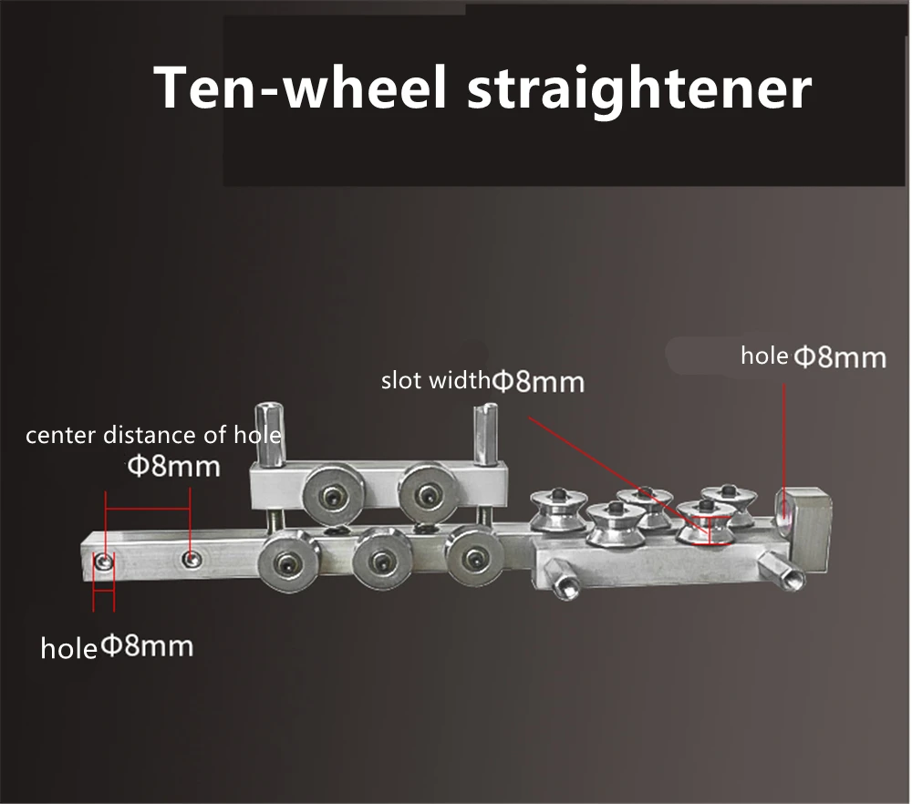 Ten-wheel straightener wire and cable straightener straightener straightening wire roller tool