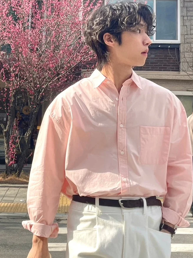 

Classic ket Sle Long Sve Cotton Linen irt for Men Youthful Waed Denim Casual Workwear Light Weight Breathable