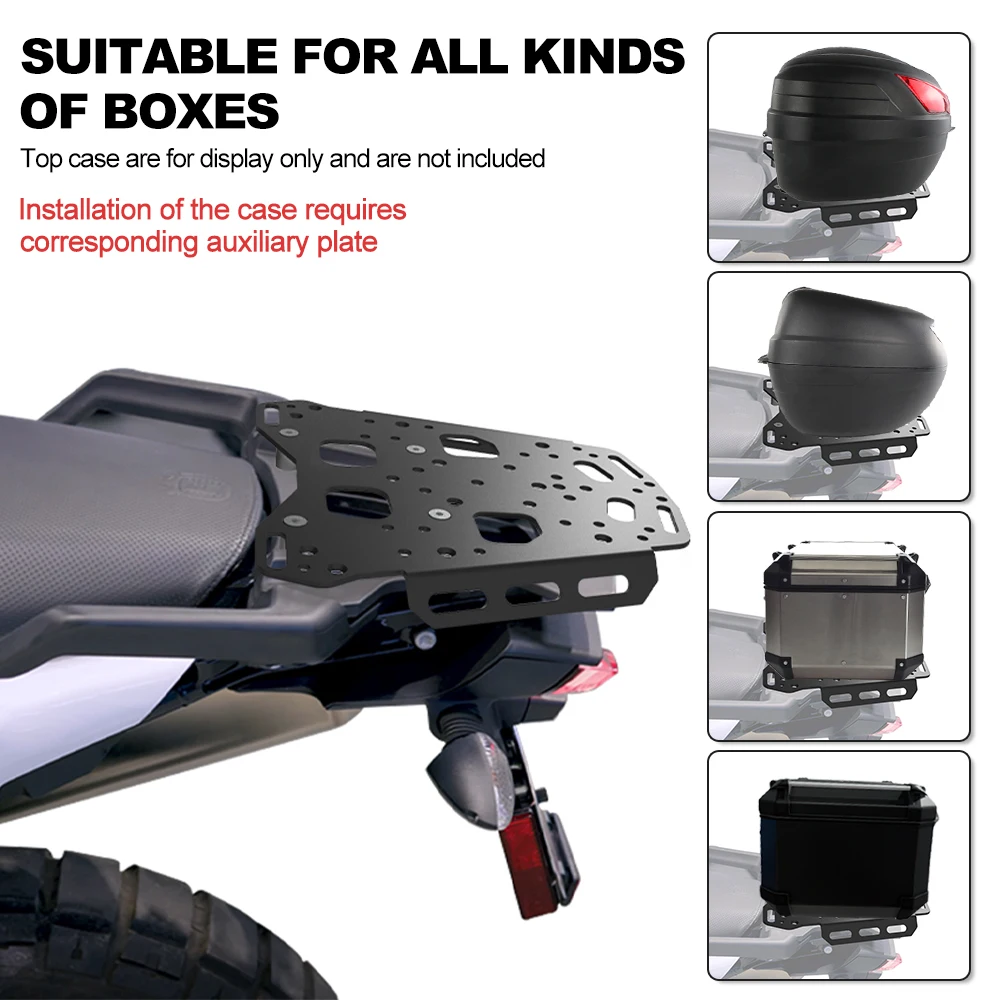 Motorcycle Rear Rack Luggage Fit For Husqvana 901 Norden 901 2022 2023 2024 4mm Aluminum Rack Enlarge Plate Top plate Extension