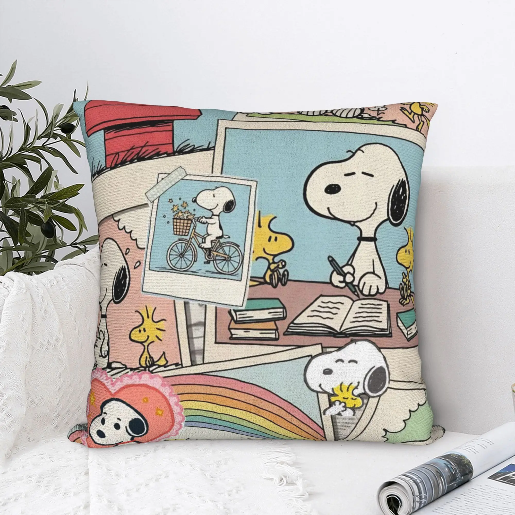 Lovely Dog S-Snoopys Pillowcase Polyester Cushion Cover Decorative  Pillow Case Cover Home Drop Shipping 45X45cm