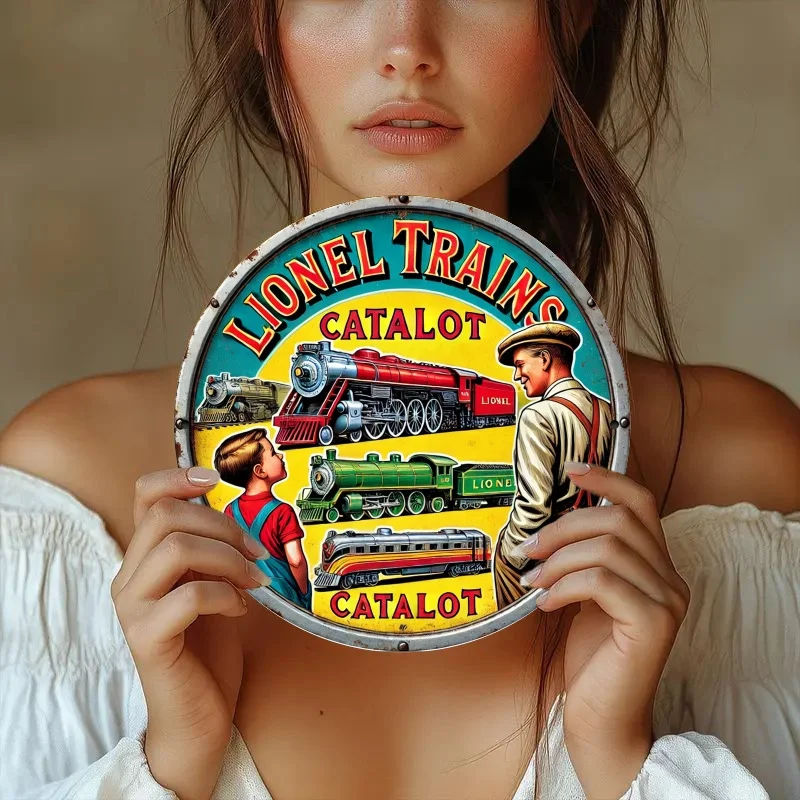 2D Flat Printed Metal Signage, Lionel Train Sign, Home Gift Window Decoration, Room, Home, Cafe, Bar, Wall Decoration