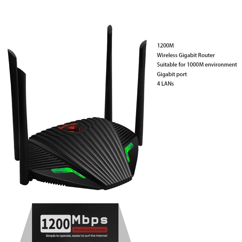 Répéteur de signal sans fil double bande wi-fi 2.4 et 5GHz, routeur de jeu, antenne externe, 1200 mbps, haute vitesse