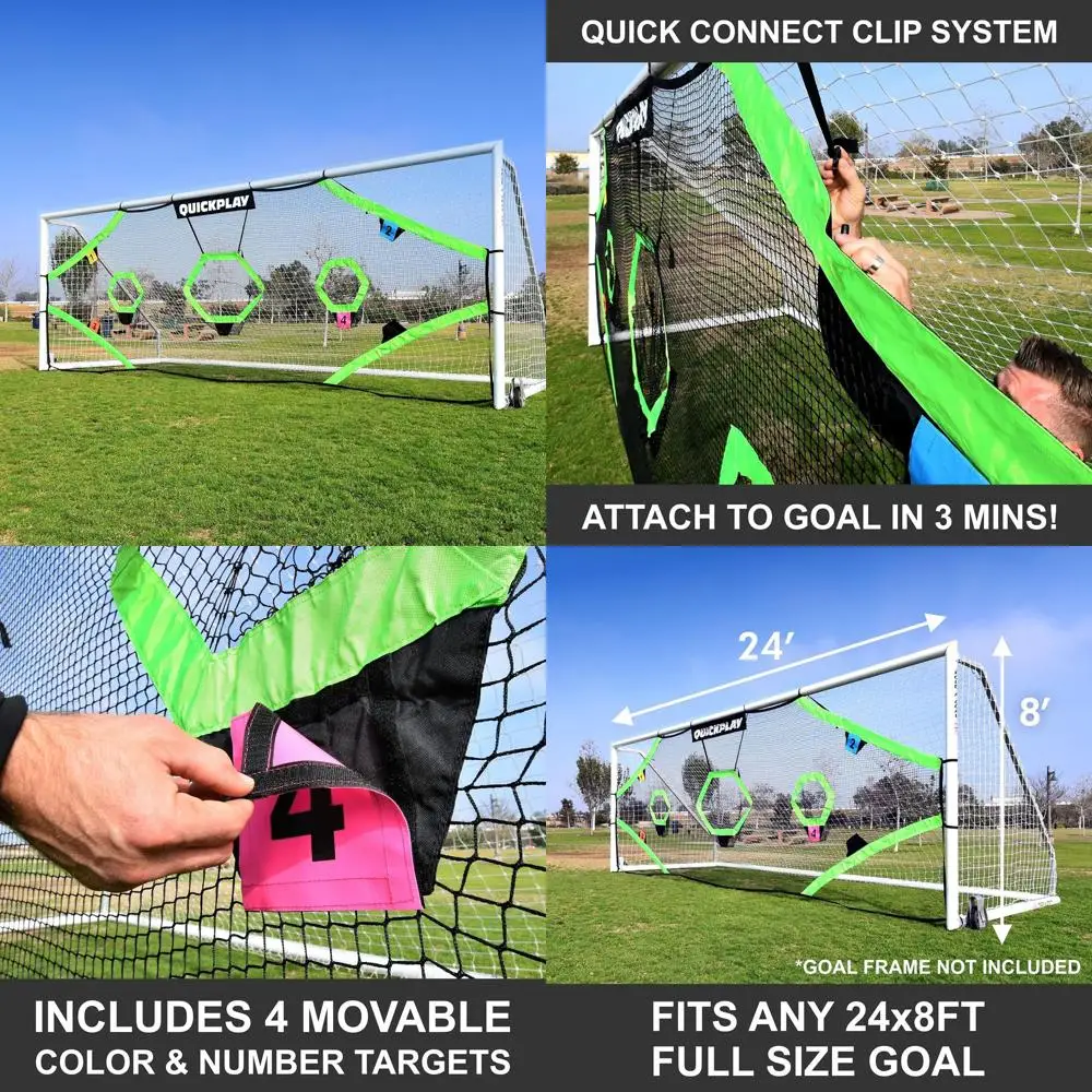 

Soccer Goal Target with 7 Nets for Enhanced Shooting Precision - Rigid Goals in Various Sizes - Ideal for Soccer Training or Bac
