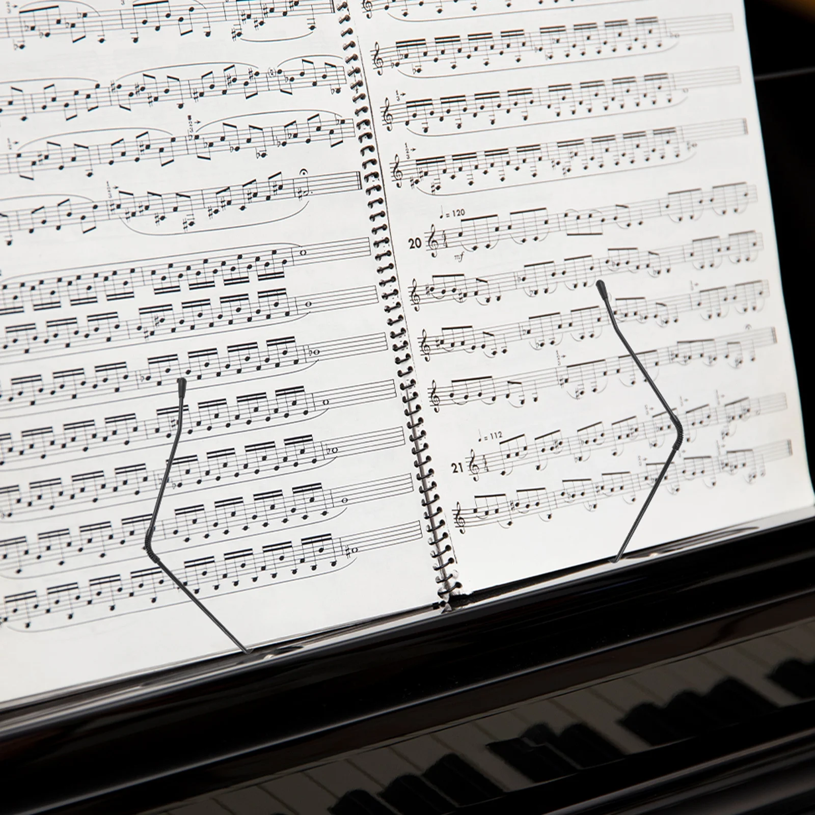 

2 pcs Music Stand Page Retainers Sheet Music Holder Clips Compatible With Piano Book Stand Accessories Lightweight Portable