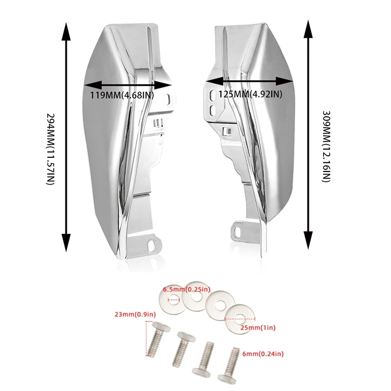 Bouclier thermique de moto chromé, cadre intermédiaire, déflecteur d'air pour Touring Electra de Street Road, calculateur foetal 2009-2022