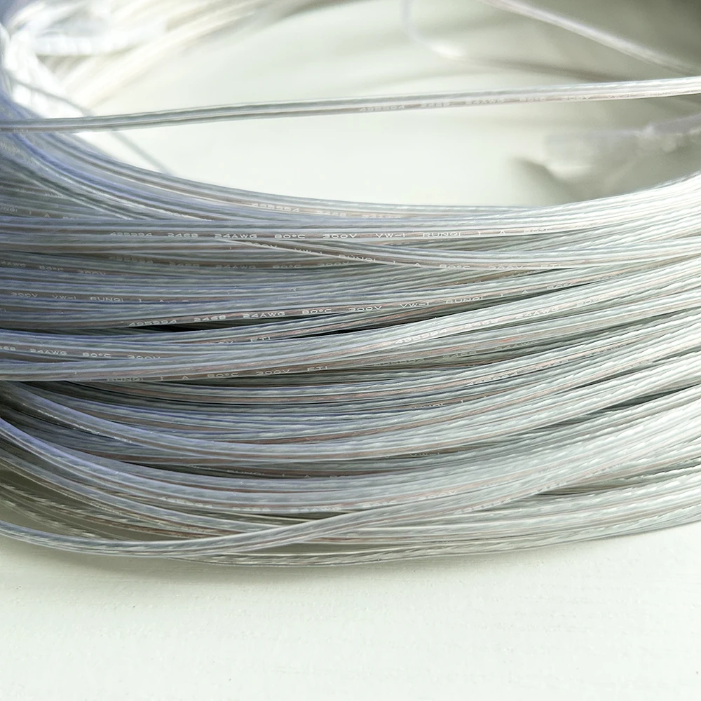 

Transparent 2-Pin LED Connection Wire, Gold/Silver Makeup Mirror Fill Light Cable for Live Streaming Charging