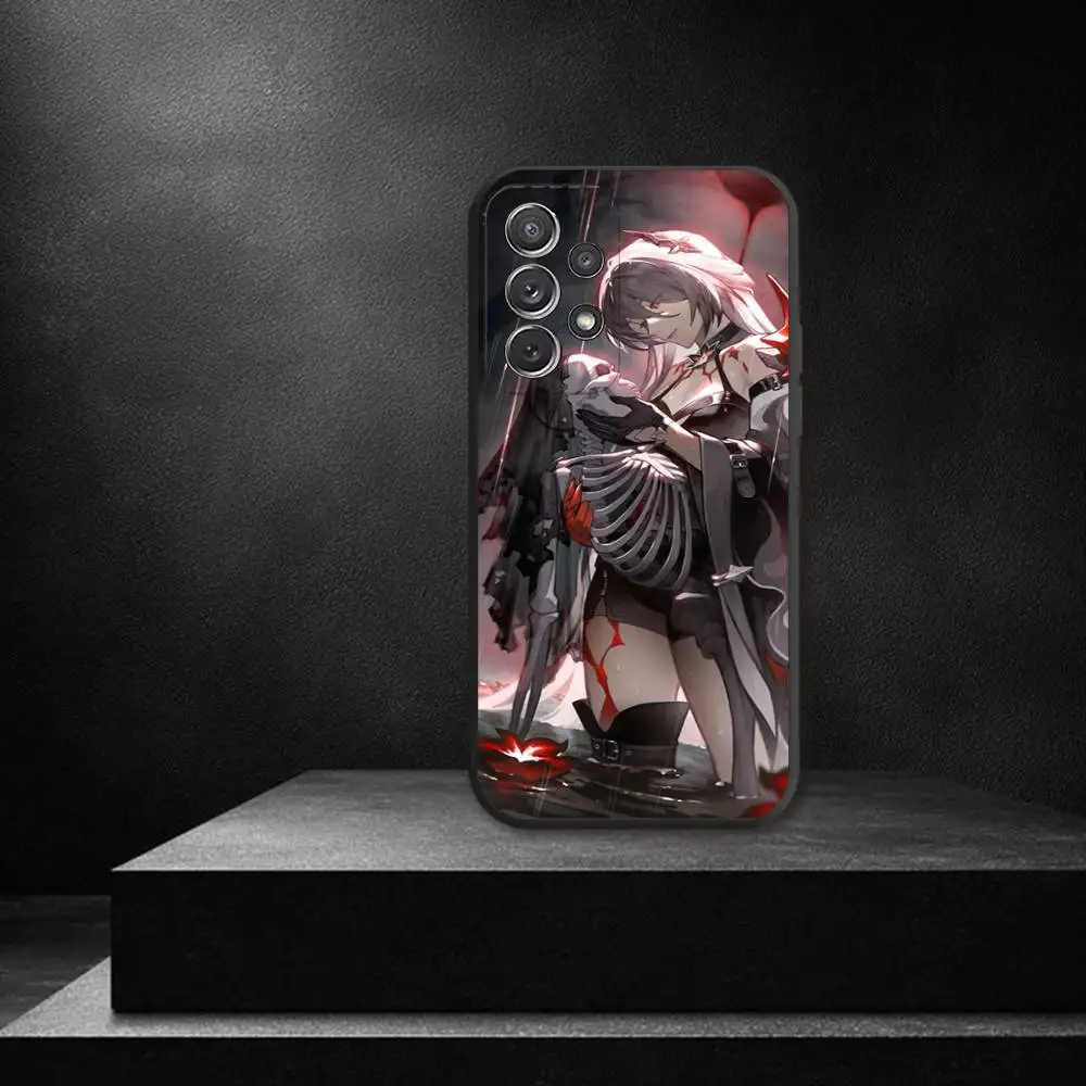 Acheron Honkai Star Rail funda de teléfono para Samsung S 25,24,23,22,30,21,10,9,Ultra,Plus,Lite,FE,4,5G funda blanda negra