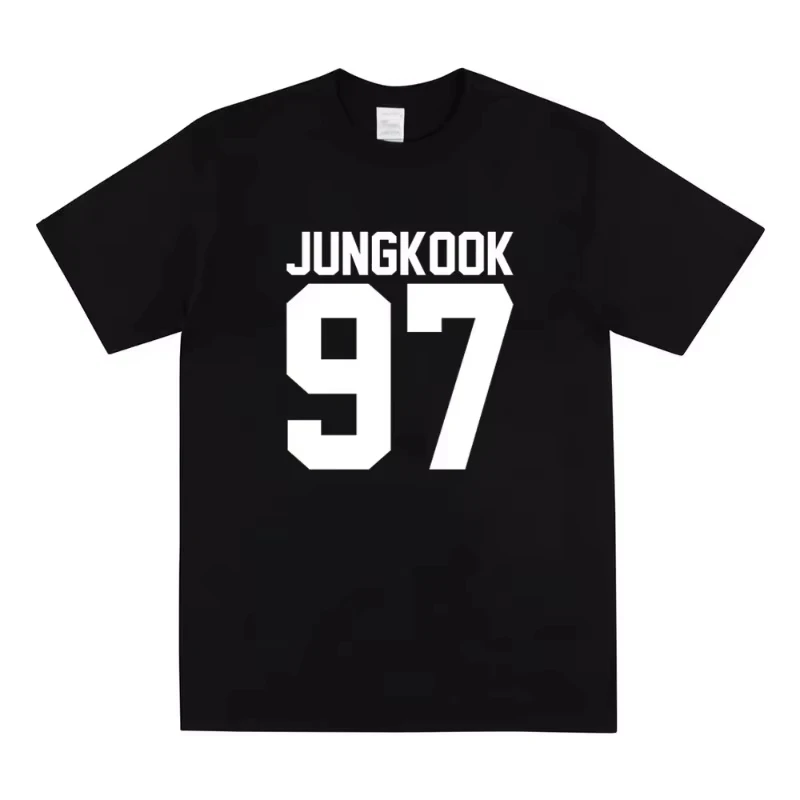 Camiseta Jungkook Jungkook 97 camiseta gráfica Kpop grupo de música mujeres Jungkook Jimin Suga j-hoop camisas ejército mantequilla camiseta Fans Tops