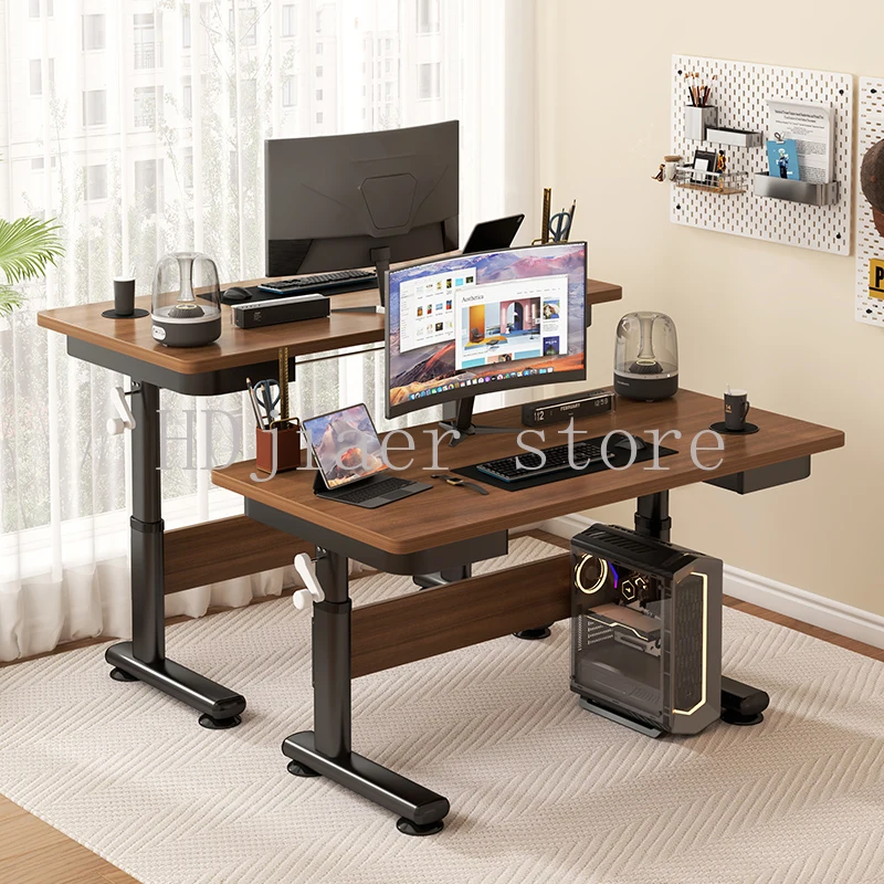 

Lifting table leg bracket Adjustable hand crank desk lifting support frame Computer table shelf Worktable leg accessories