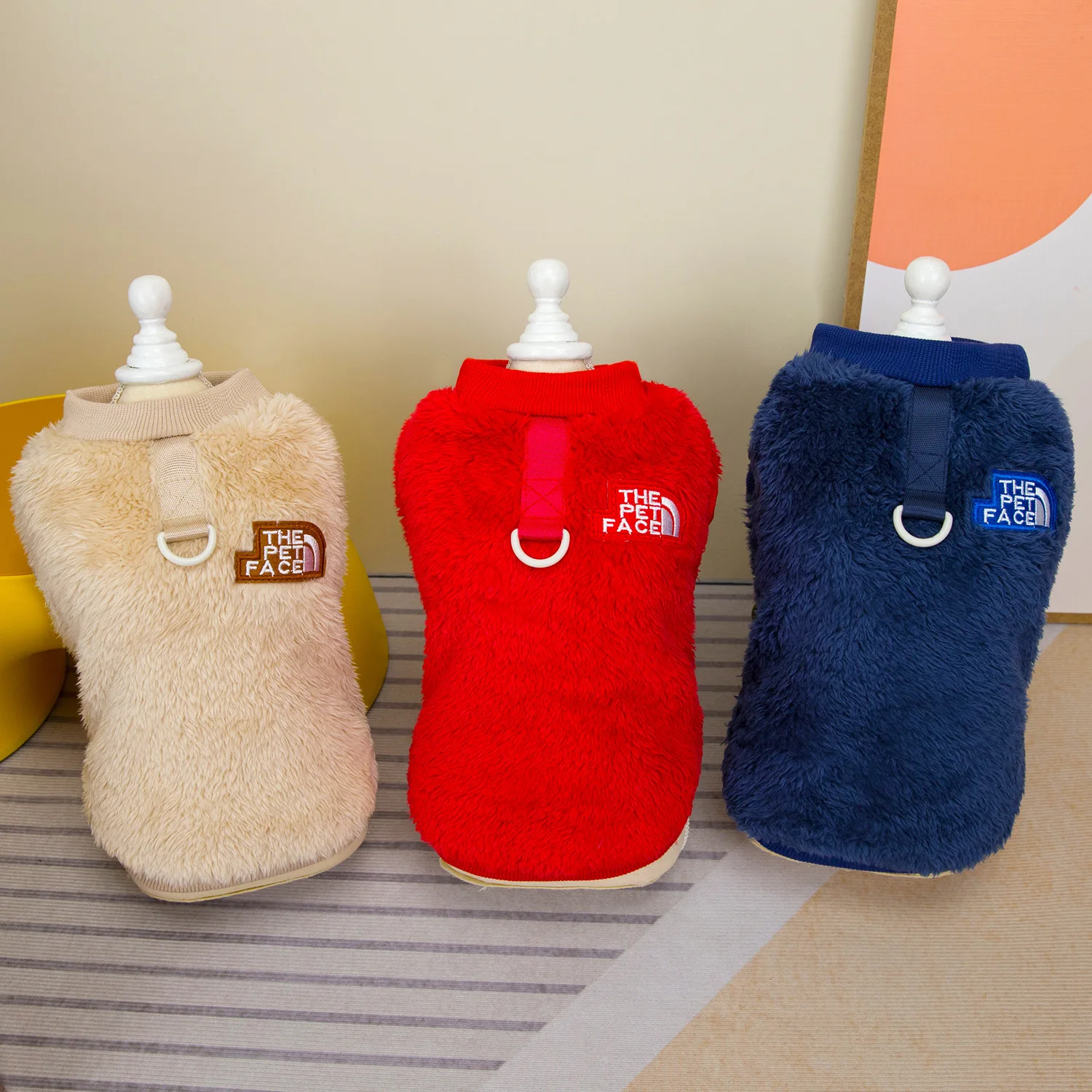 Pet Dog Clothes, Warm and Thickened Pet Clothes in Spring and Winter, Fashionable and Comfortable Dog Vest The Pet Face