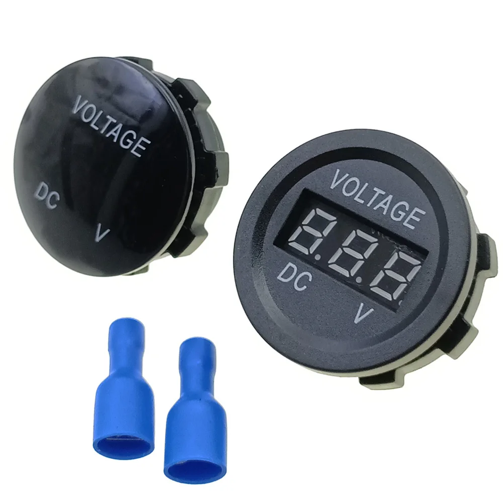 DC5V-30V Runde Wasserdichte Voltmeter Motorboot Motorrad Auto LED Panel Digital Voltmeter Tester Monitor Display Voltmeter