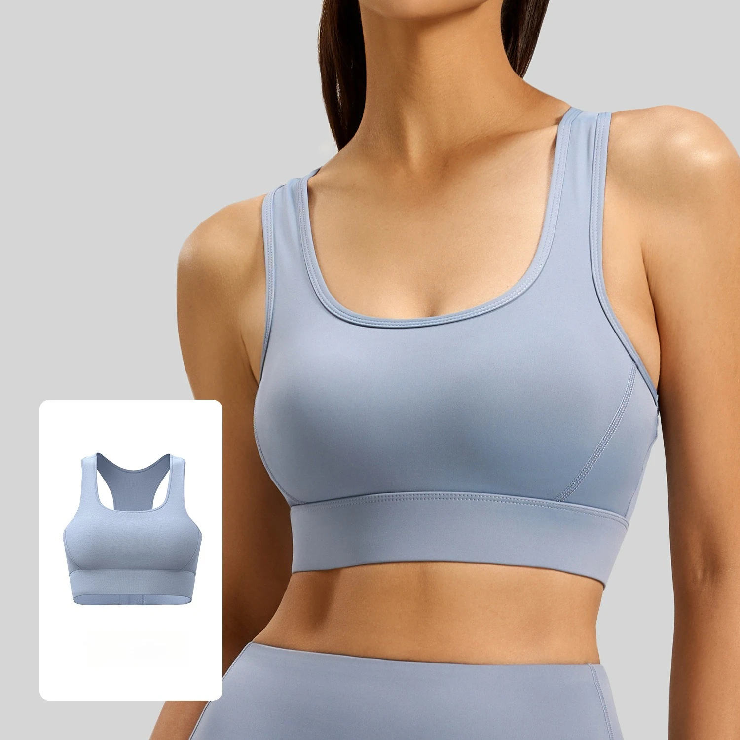 Quick Dry High Impact Women Yoga Bra Racerback Button Up Gym Vest Breathable Shockproof Fitness Sports Top