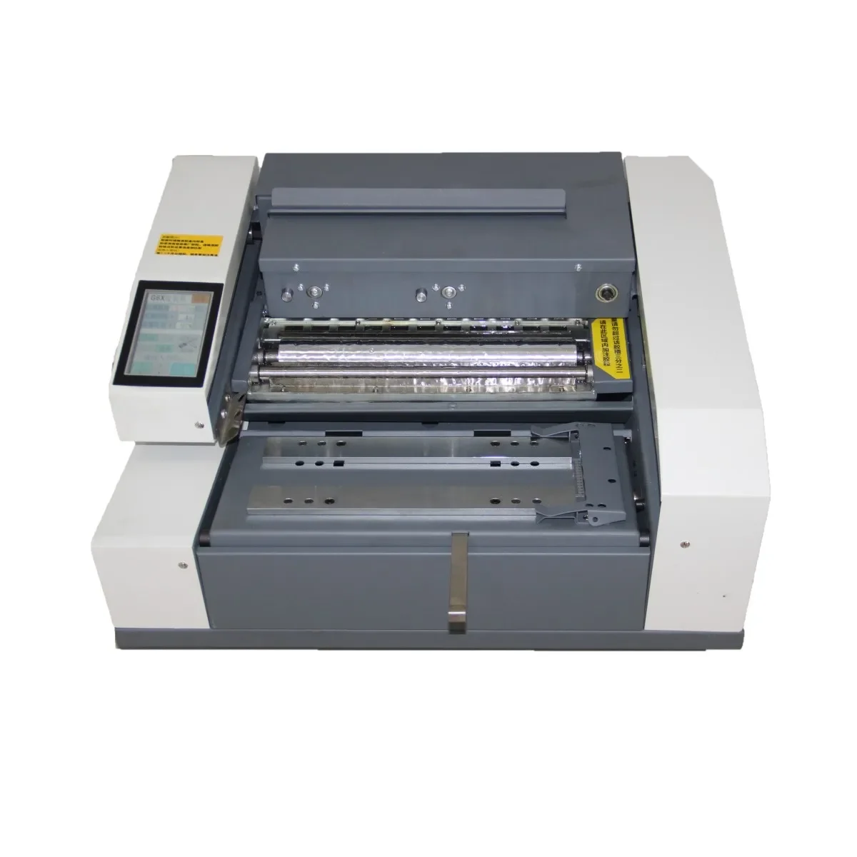 

A4 Size Touch Screen Desktop Double Rubber Wheel 35mm Thickness 320mm Length Fully Automatic Hot Melt Glue Book Binding Machine