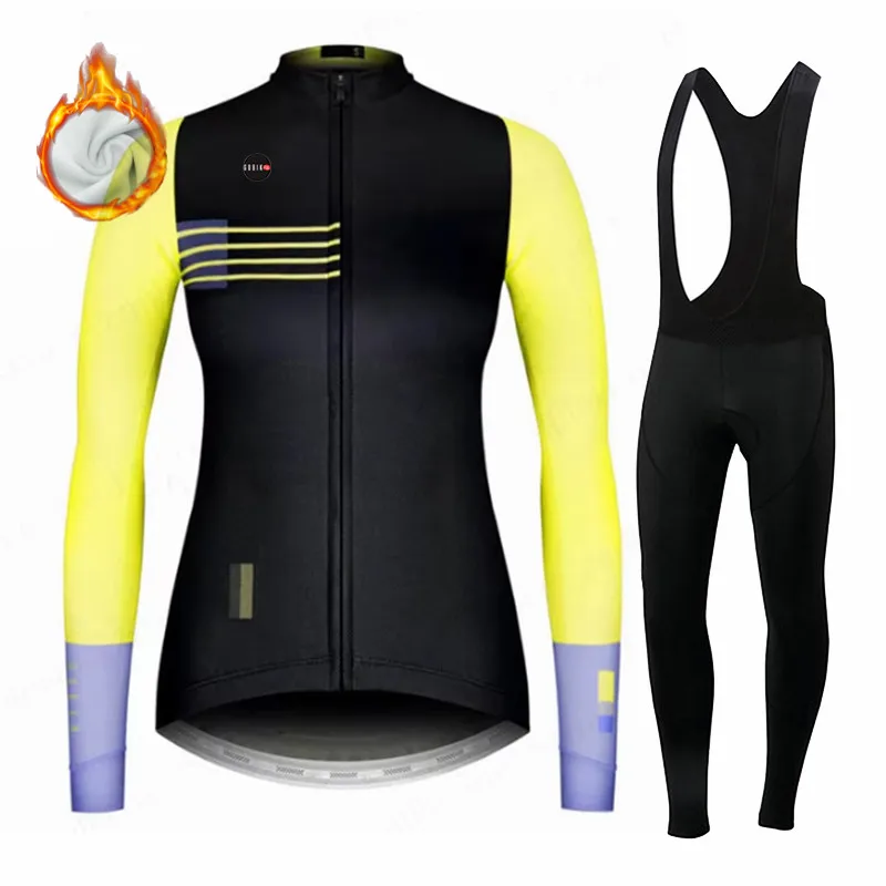 Gobikful Women Winter Bicicleta Set Outdoor Thermal Fleece Cycling Clothing Road Bike Shirt MTB Jersey Bicycle Uniform Ciclismo