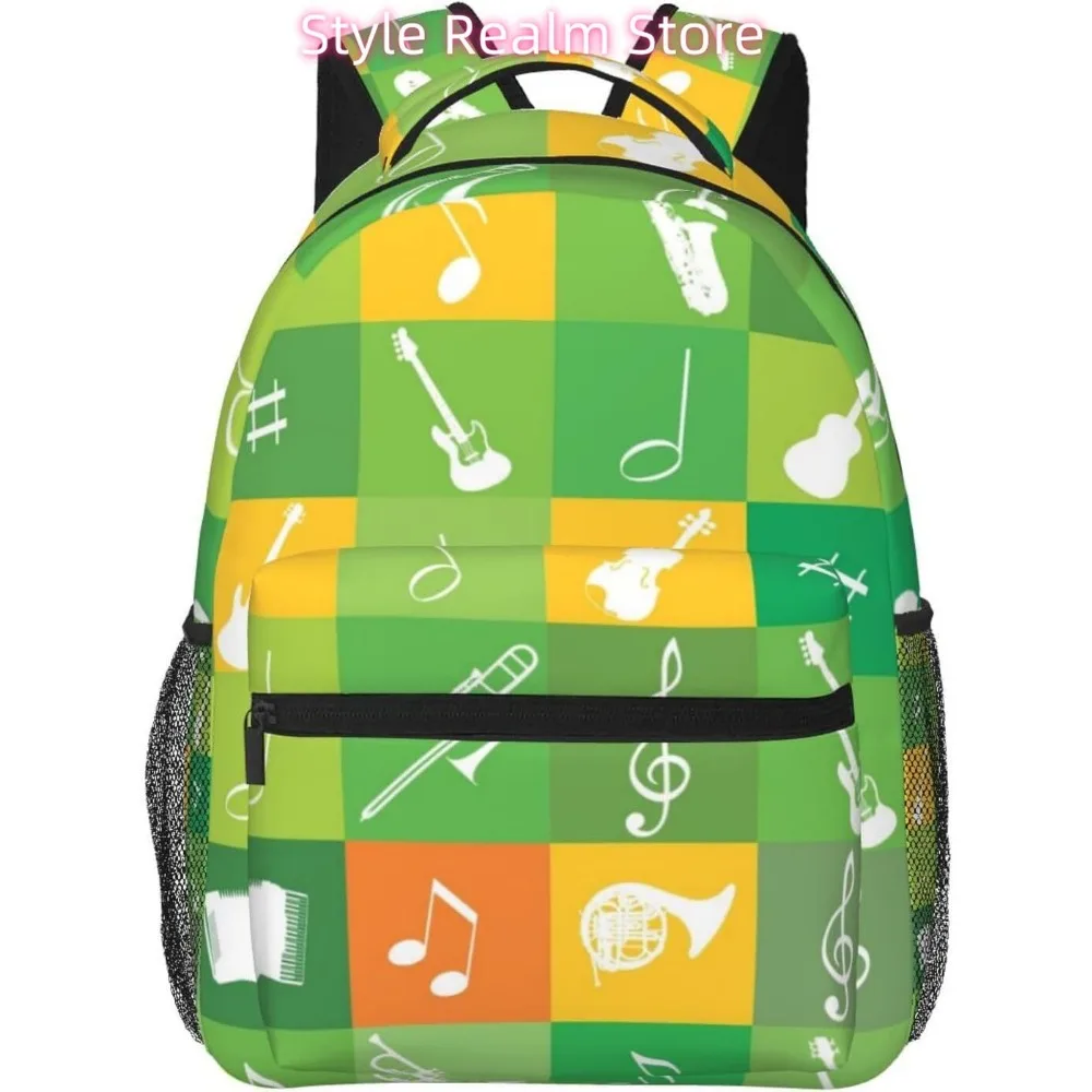 

laptop bag back to school Musical Notes Lightweight Laptop Backpack Lightweight Multipurpose Travel Casual Daypack Unisex Colleg