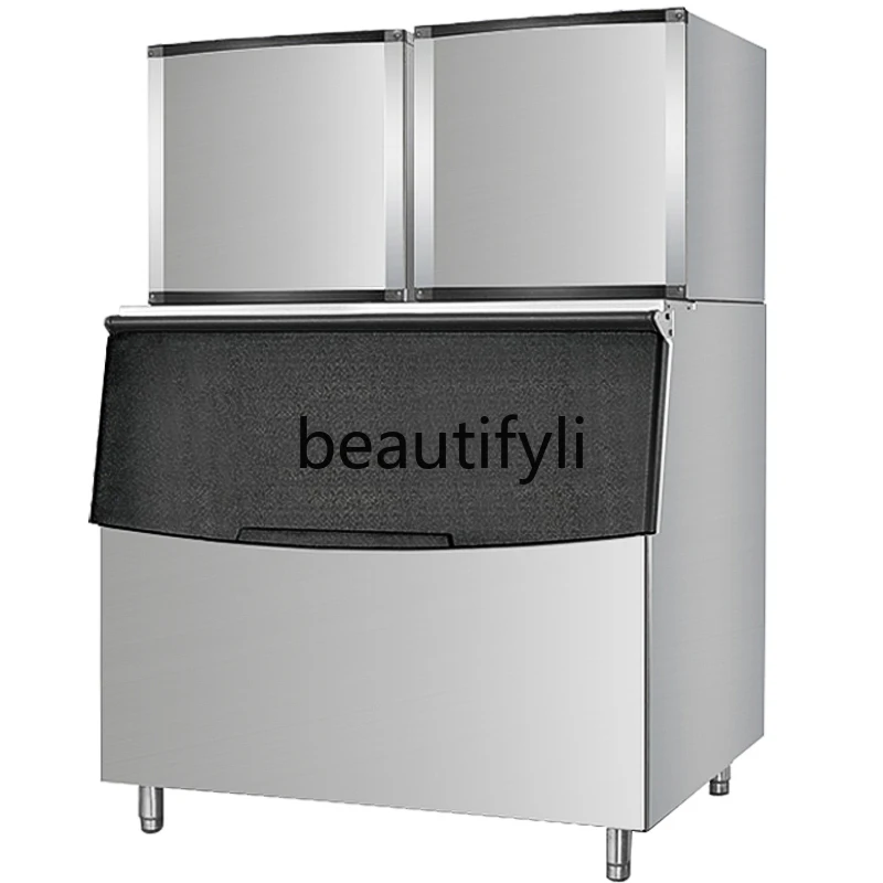 

Milk Tea Shop Small Maker Commercial Large Fully Automatic Ice Maker Cinema Cube Ice Snowflake Ice Machine
