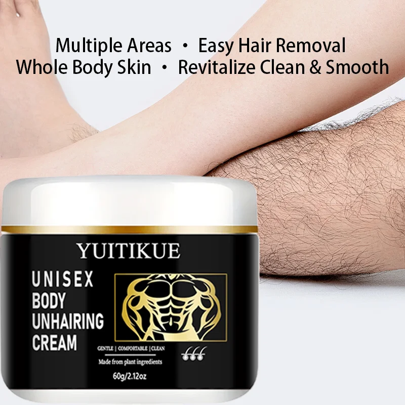 YUITIKUE Unisex Hair Remover Cream - Plant Ingredients, Effectively Remove Body Hair Without Irritation 60g view 5