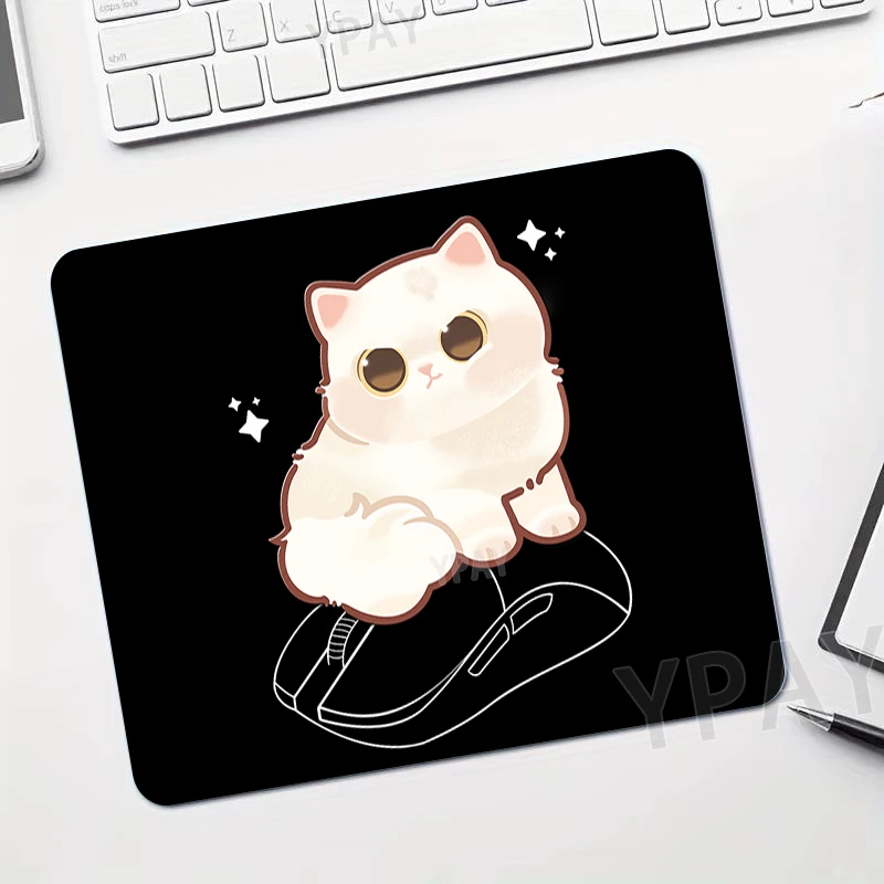 Tapis de souris en forme de chat polymère pour gamer, mignon, kawaii, pour ordinateur de bureau