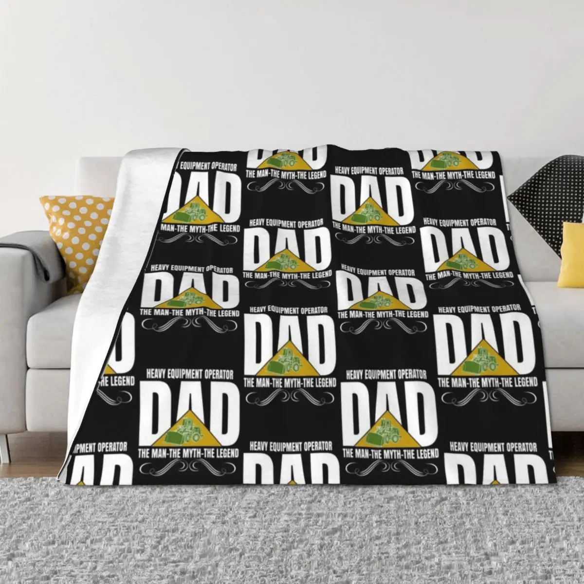 

Heavy Equipment Operator, The Man The Myth The Legend Throw Blanket Heavy christmas gifts Plaid on sofa decorative Blankets