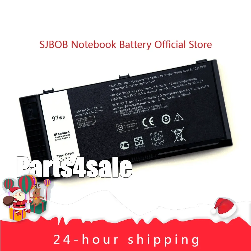 New FJJ4W Battery for Precision M4600 M4700 M6600 M6700 M6800 PG6RC 312-1176 laptop battery