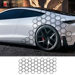 Car Graphics Honeycomb Open Style Sticker Auto Decor Tuning Car Side Sticker for Audi BMW Ford Kia Renualt Hyundai Fiat Subaru
