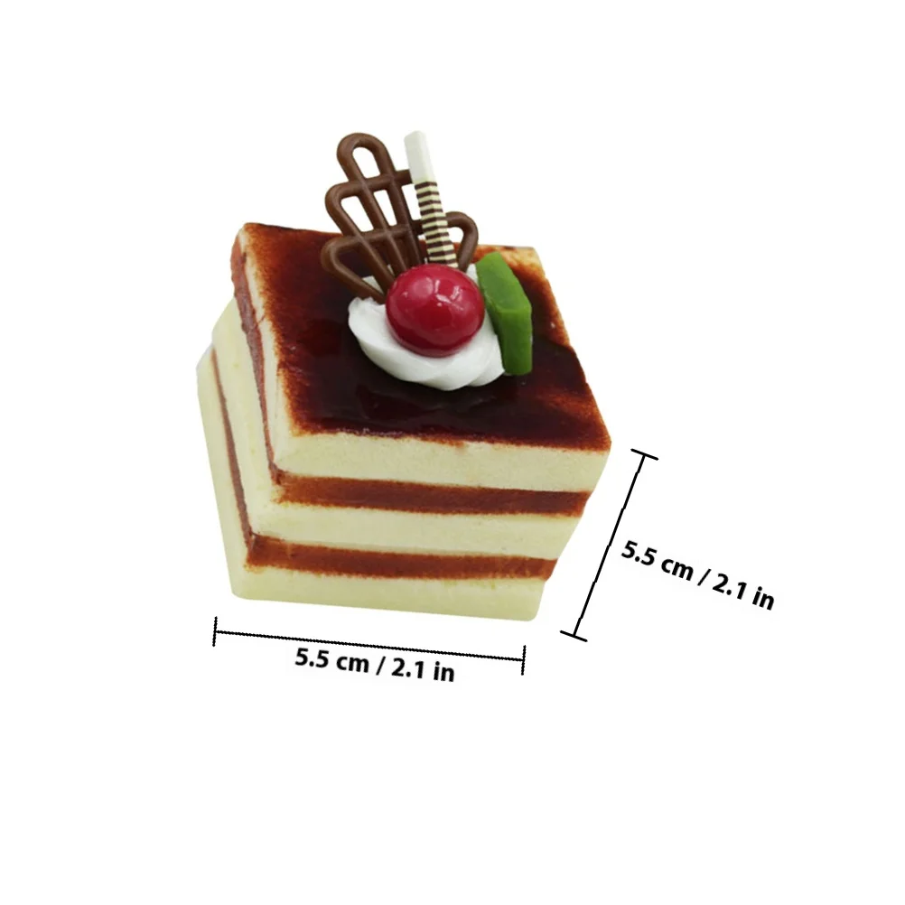 2개 인조 케이크 소품 정교한 모조 케이크 레스토랑 웨딩 파티 장식 교육 도구 주방 가정 장식품