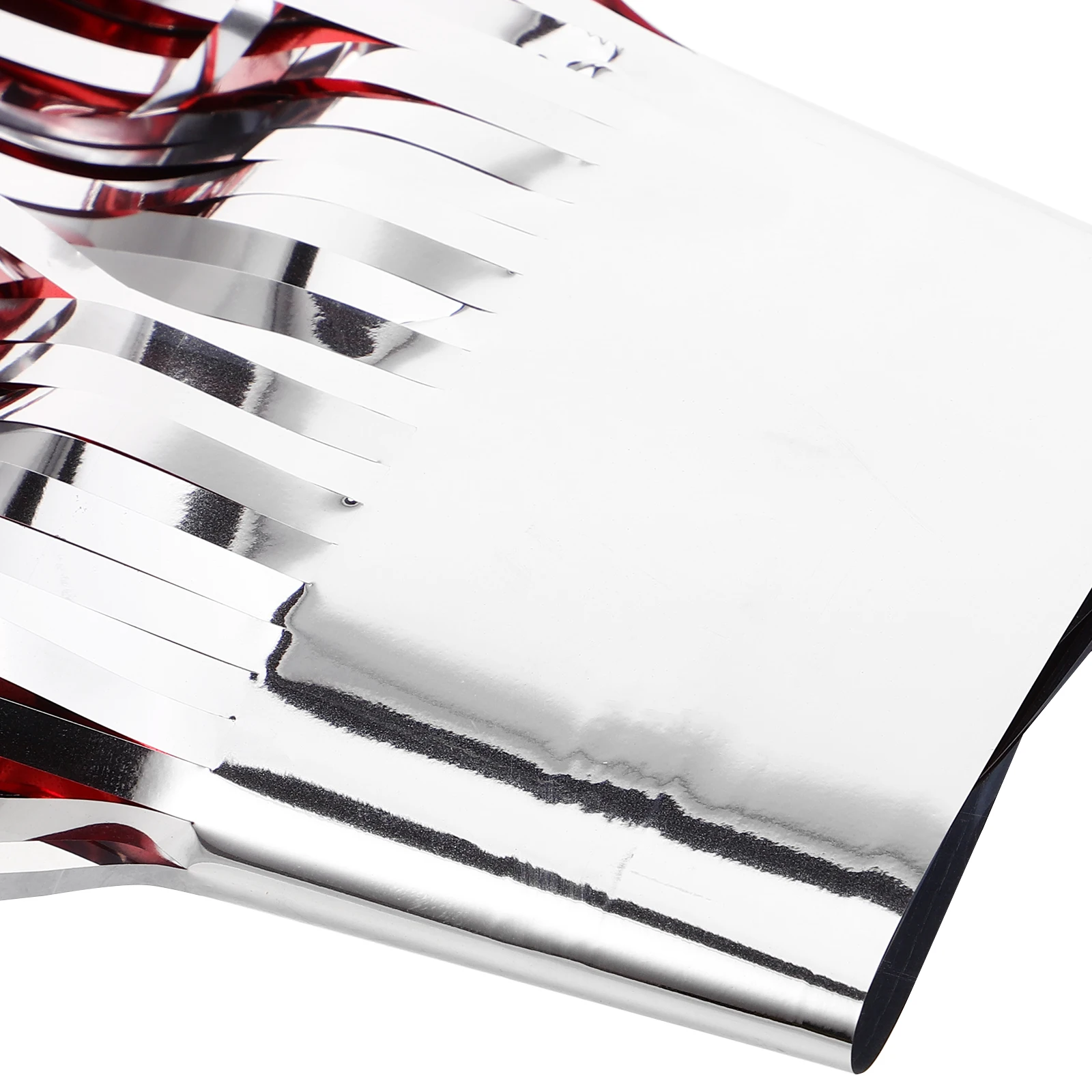 6개 레드 포일 프린지 커튼 배경막 두꺼운 실크 틴셀 스트리머 생일 웨딩 파티 포토 부스 카니발 장식용