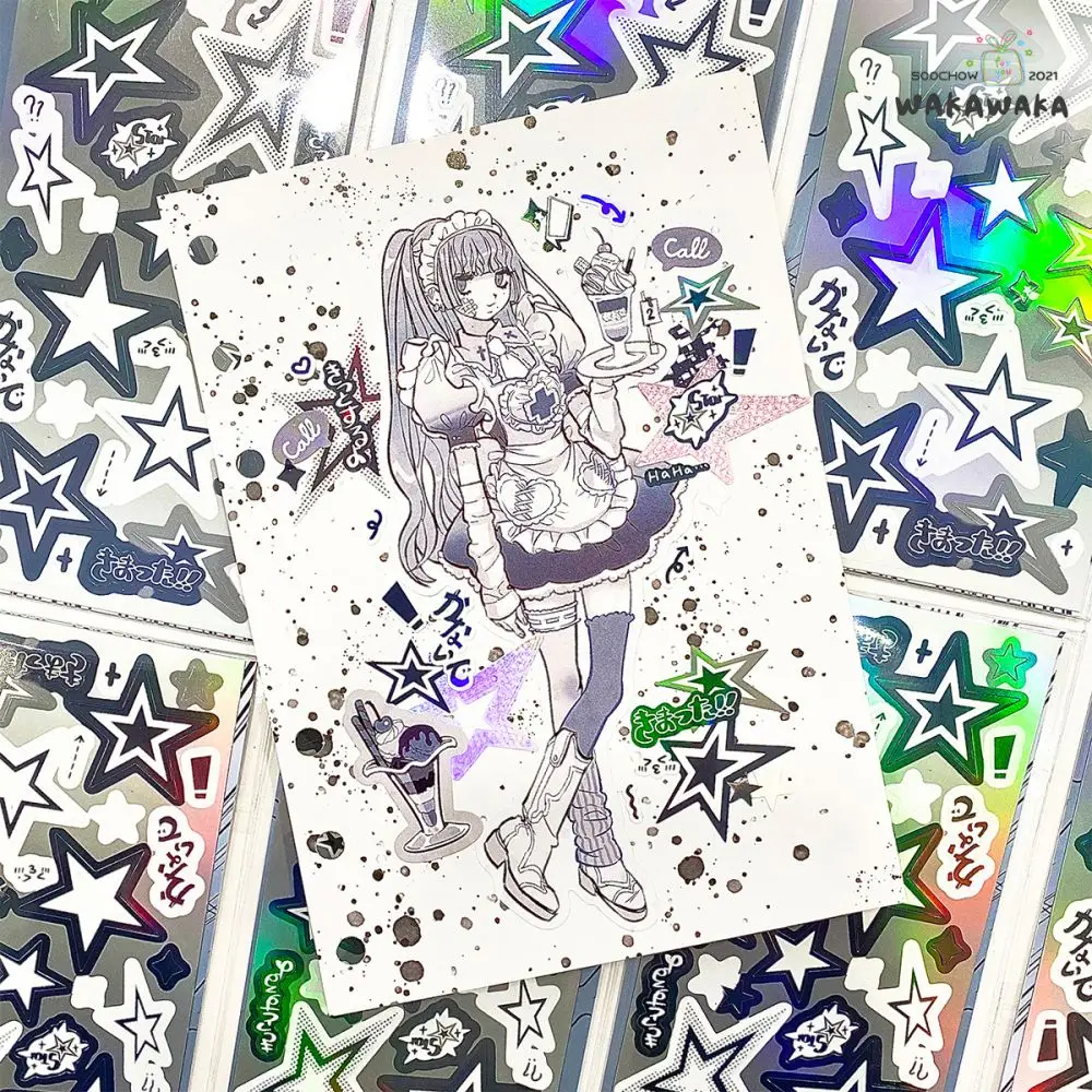 ملصق كوري ديكو ستار لسكرابوكينغ ، بطاقة Idol ، زخرفة مواد ذاتية الصنع ، أدوات مكتبية ، 1 * * #5