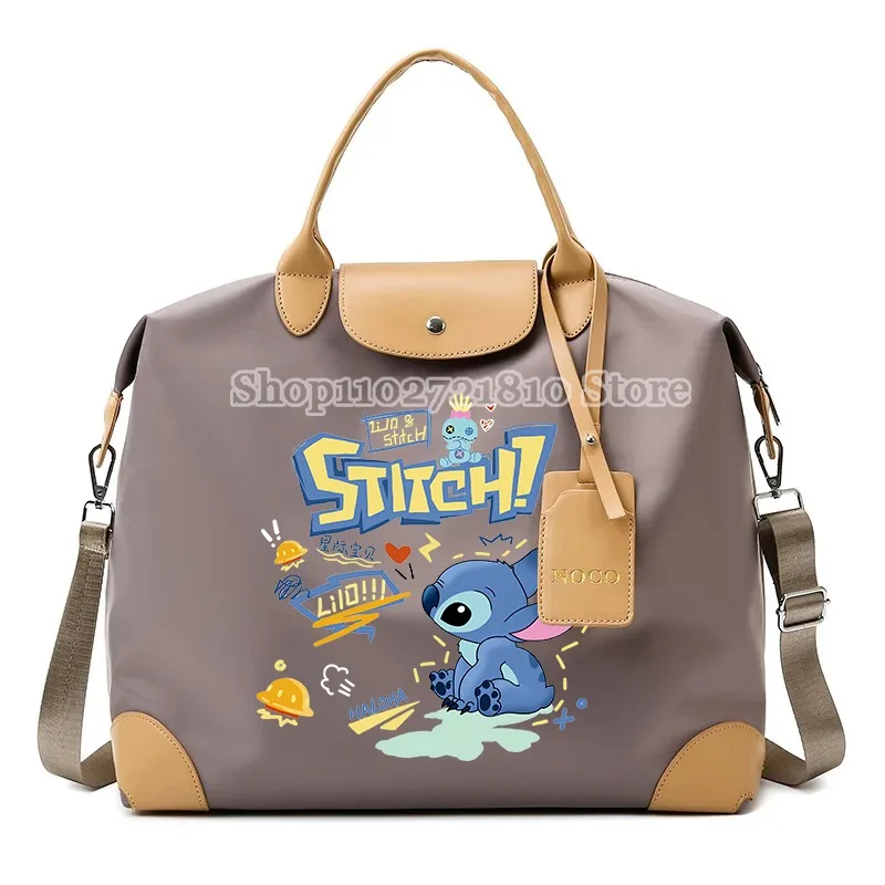 Stitch Disney Travel Tote Portable Lightweight Waterproof Large Capacity Leisure Gym Bag Anime Women Fashion Shoulder Bag Gift