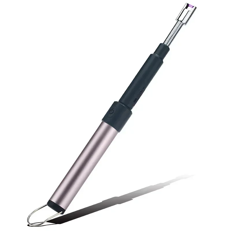 70CM BBQ-kaars USB-aanstekers Lange verstelbare oplaadbare keuken Winddichte sigarettenaanstekers Plasma gepulseerde krachtige boog