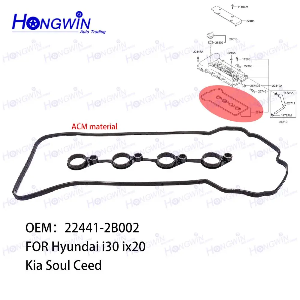 

224412 B002 56046400 15-54064-01 Прокладка крышки клапана двигателя для KIA CEE'D Liftback SOUL VENGA CERATO Saloon PRO CEE'D