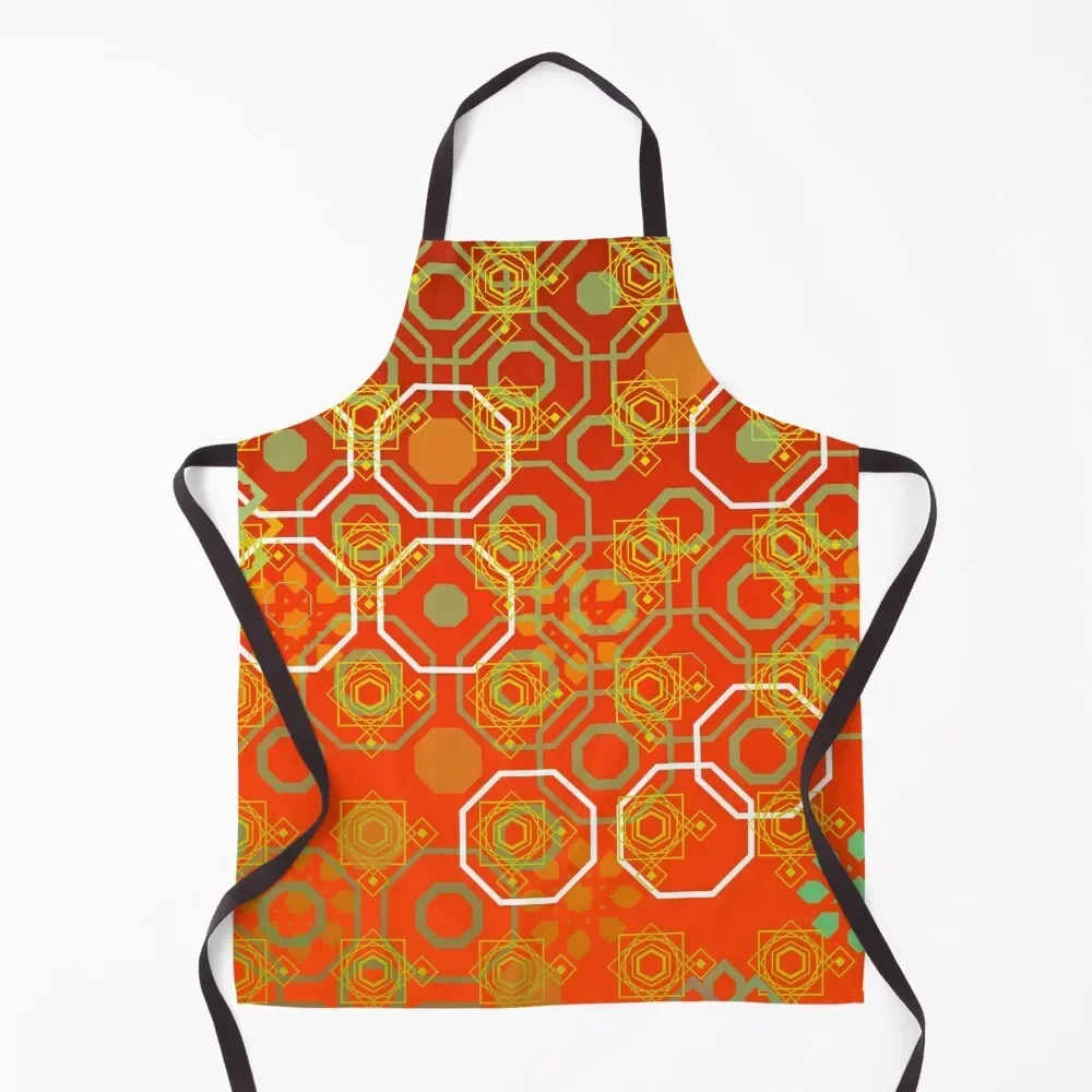 

Composition with octagon over orange backlight Apron Teacher Kitchen Household Items Apron