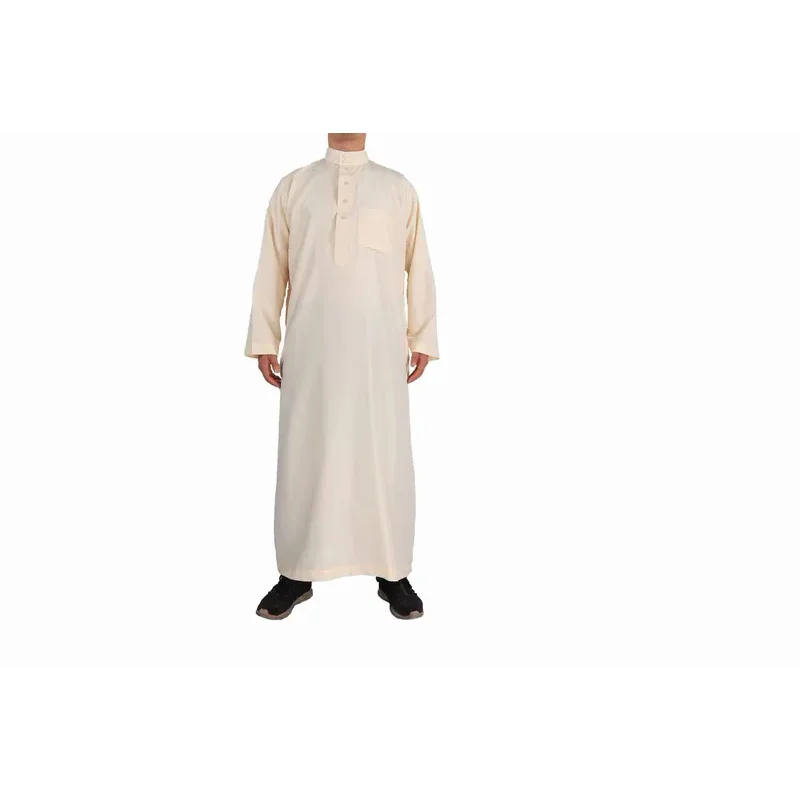 Abbigliamento islamico musulmano abito arabo da uomo arabo Vintage manica lunga da uomo Thobe Robe allentato Dubai arabia saudita caftano abbigliamento da uomo