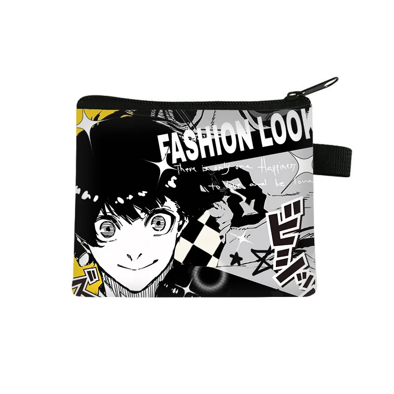 

Кошелек-монетница с принтом Наги Сейширо из аниме Blue Lock, портативная сумка для хранения в стиле Харадзюку, для удостоверений личности и кредитных карт, подарок