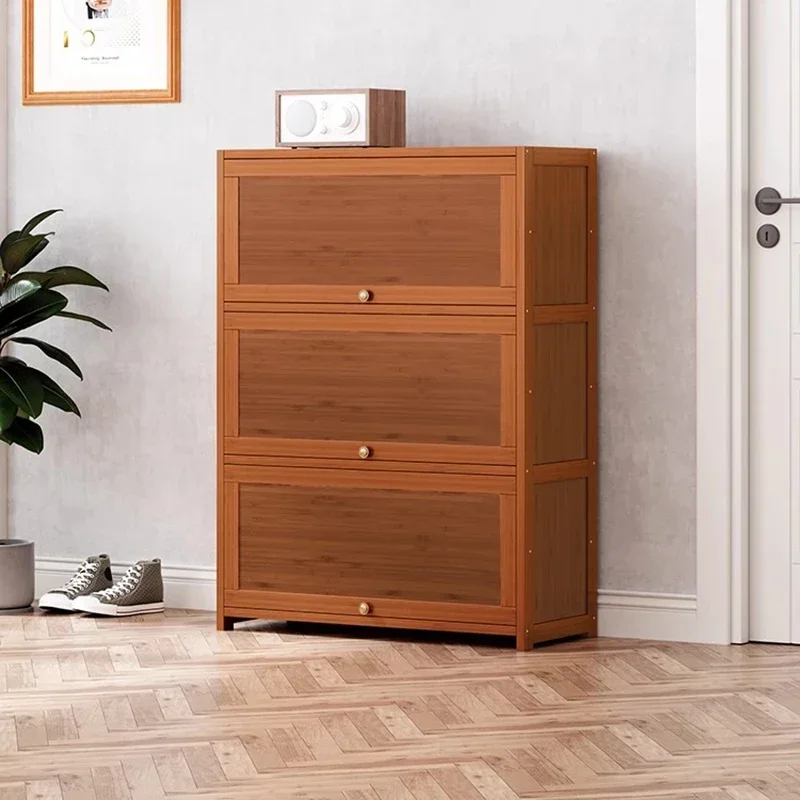 

%a Hallway Shoe Cabinet Household Storage Cabinet Shoe Rack Simple Dust Small Narrow New Bamboo