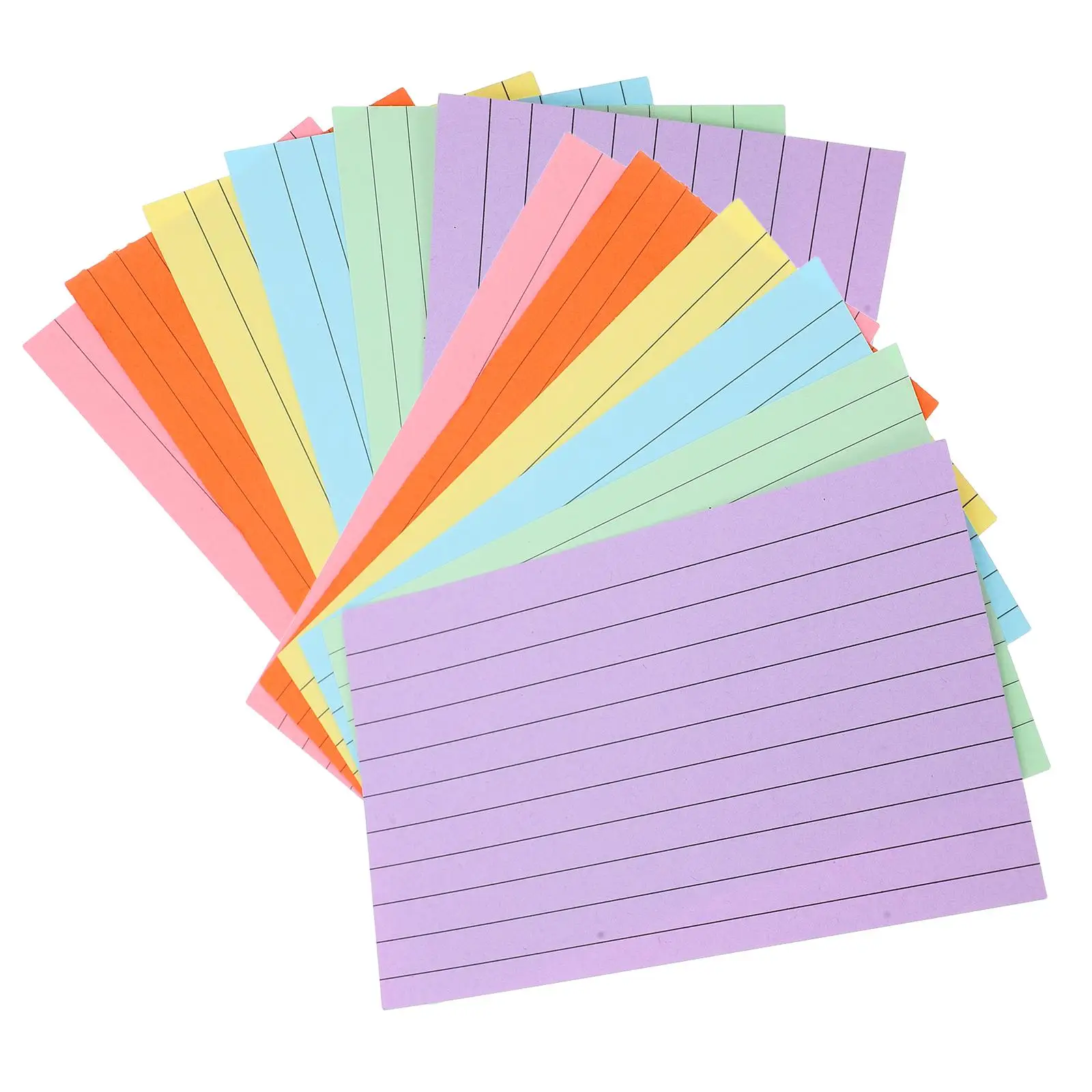 

300 Pcs Lined Index Cards Colorful Notebook Flashcard Pad Double Sided Paper Memo Task Tracker Study Use Portable Size